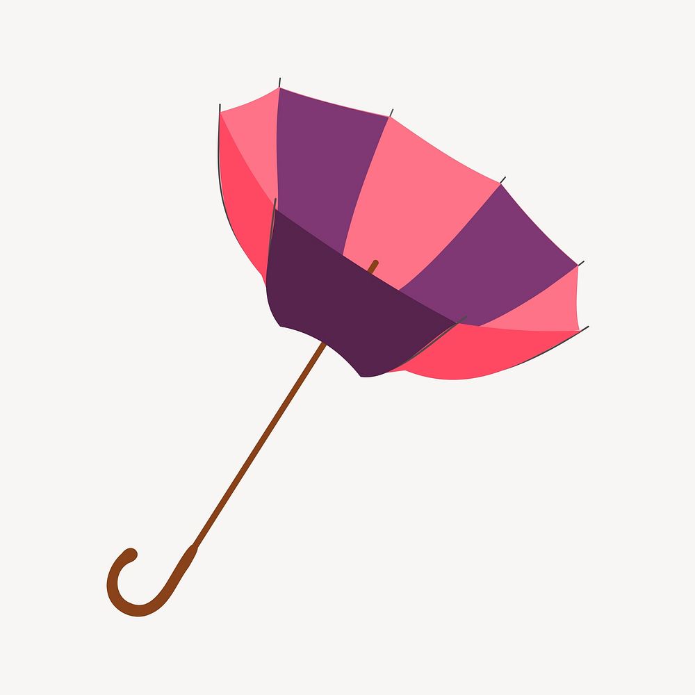 Umbrella collage element illustration vector. Free public domain CC0 image.