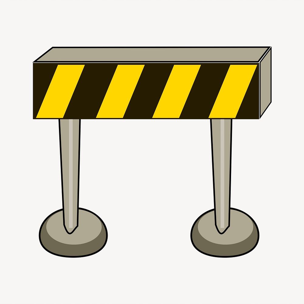 Construction barrier illustration. Free public domain CC0 image.