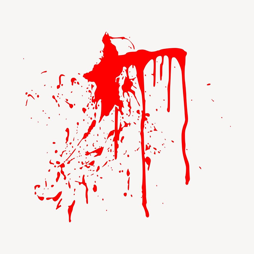 Blood splatter clipart illustration psd. Free public domain CC0 image.