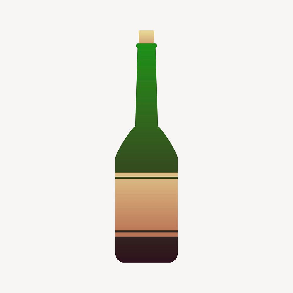 Wine collage element vector. Free public domain CC0 image.