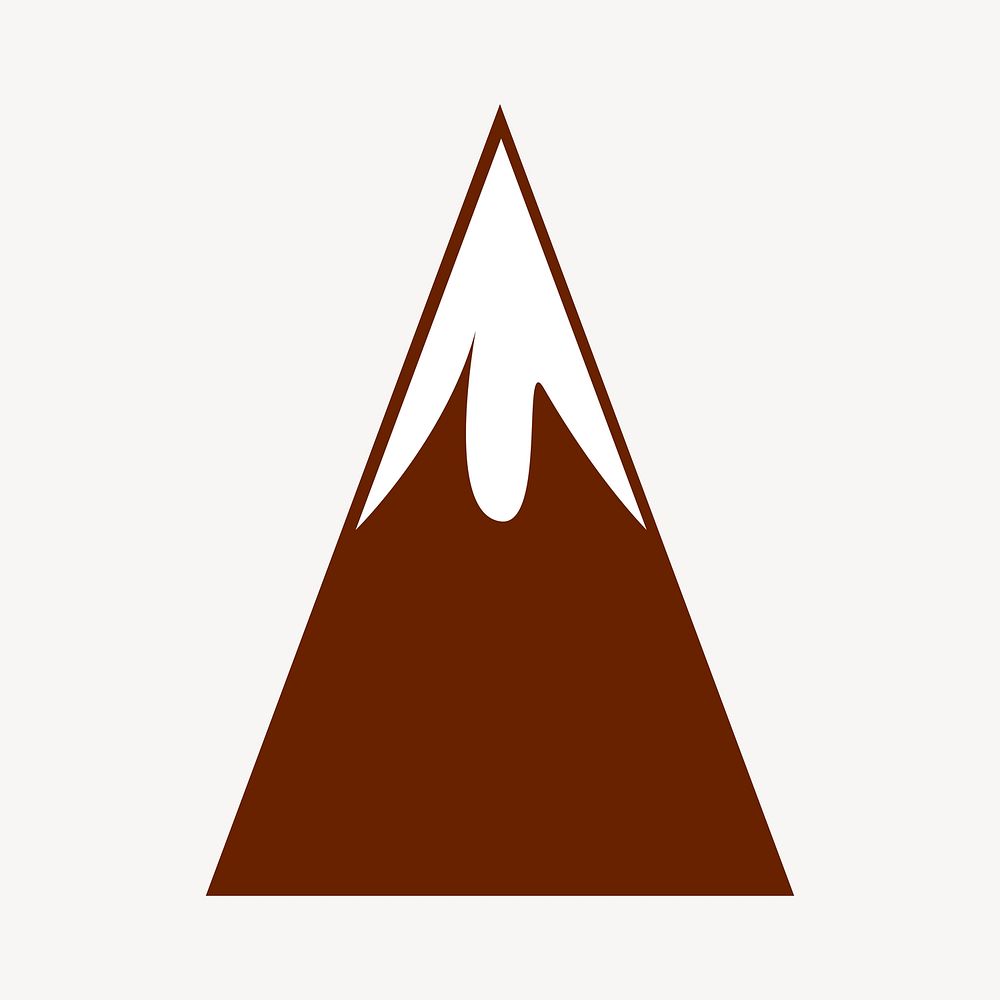 Mountain peak collage element vector. Free public domain CC0 image.