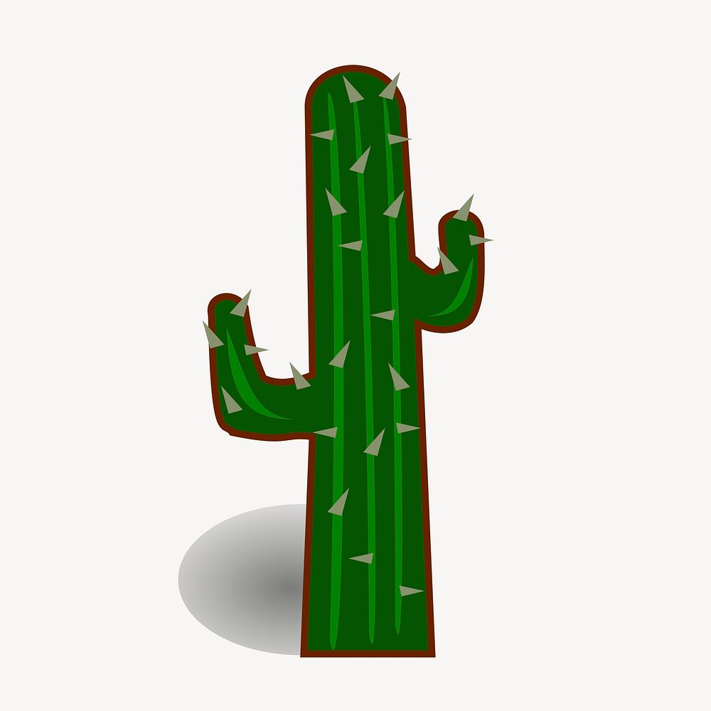 Cactus collage element psd. Free public domain CC0 image.