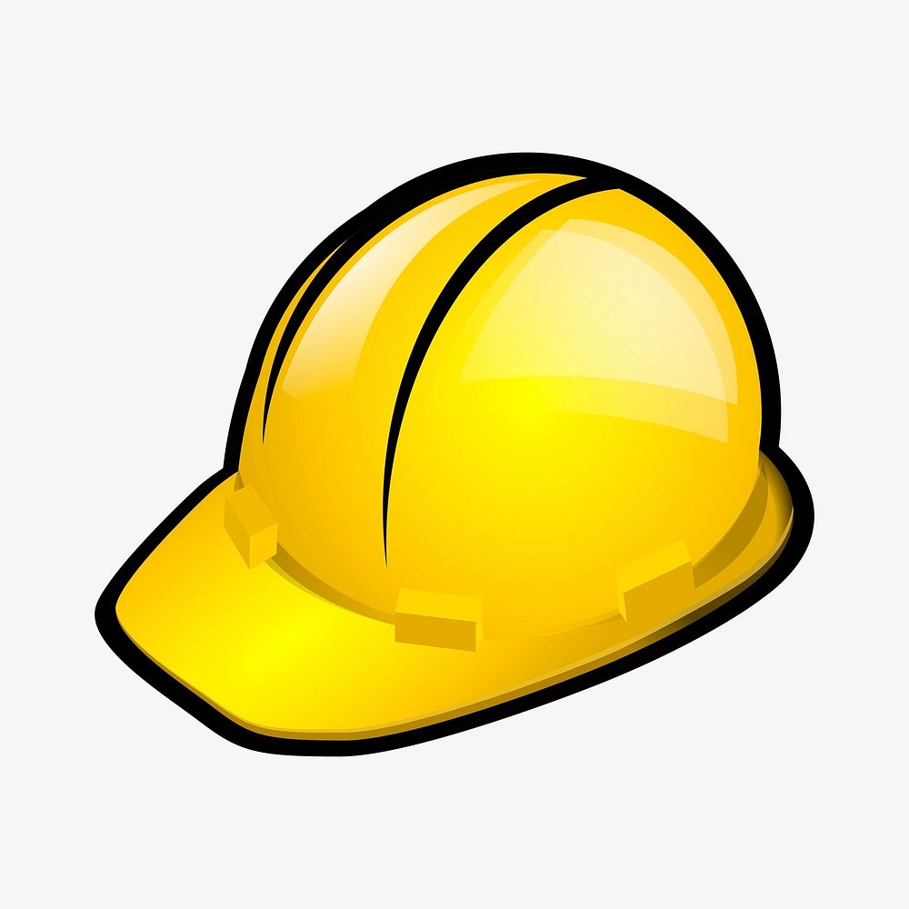 Safety hat clipart, illustration. Free public domain CC0 image.