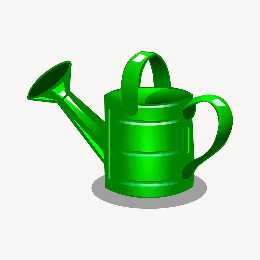 Watering can clipart, illustration. Free public domain CC0 image.