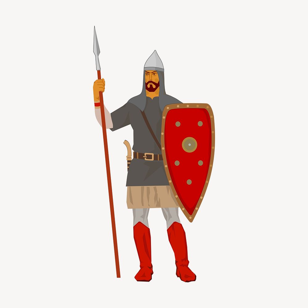 Medieval solider clipart, illustration psd. | Free PSD - rawpixel