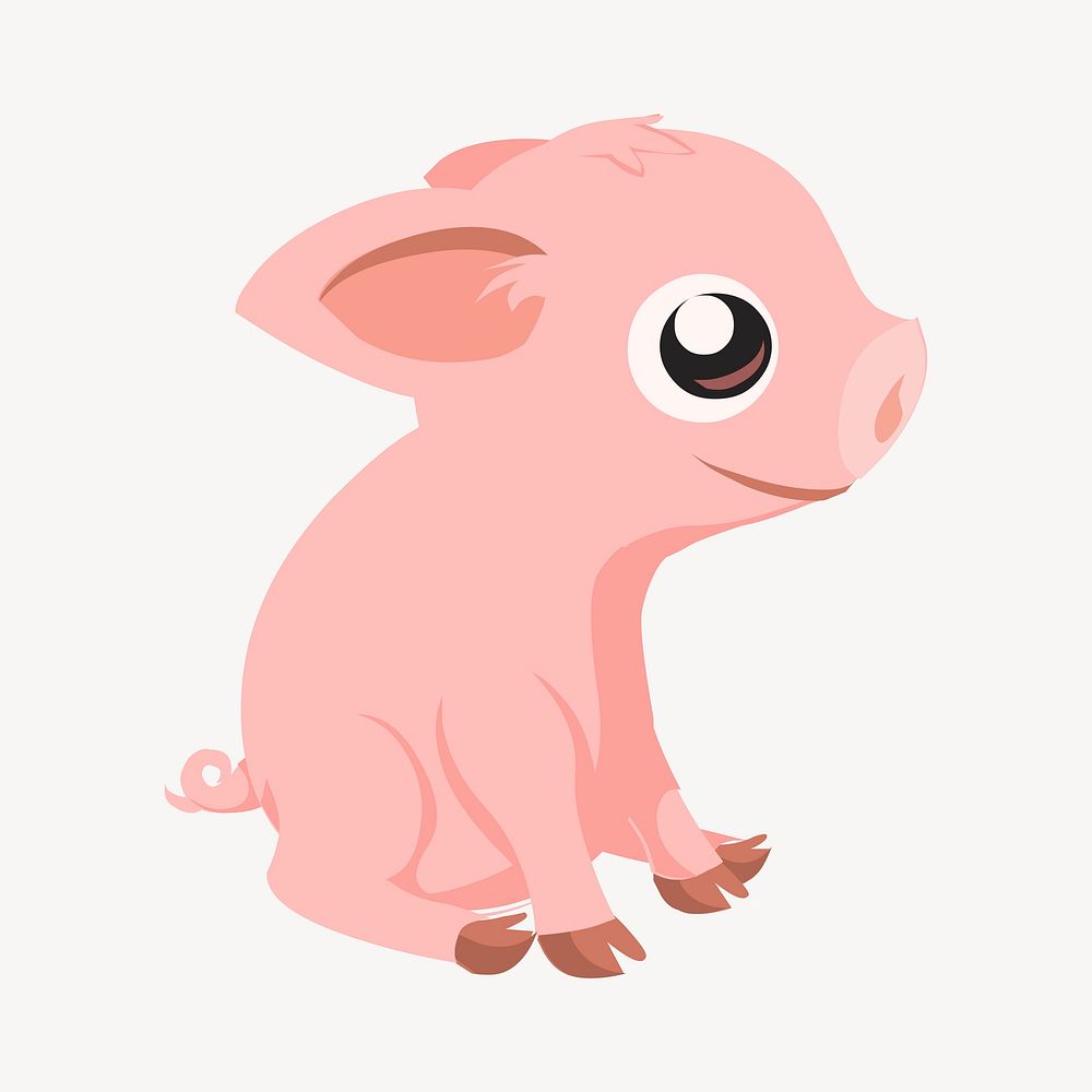 Pig collage element vector. Free | Free Vector - rawpixel