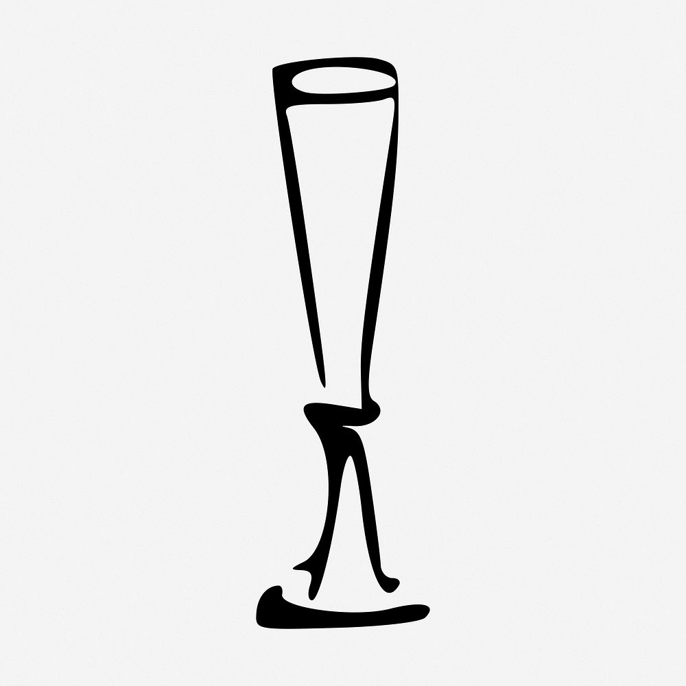 Wine glass clipart, illustration. Free public domain CC0 image.