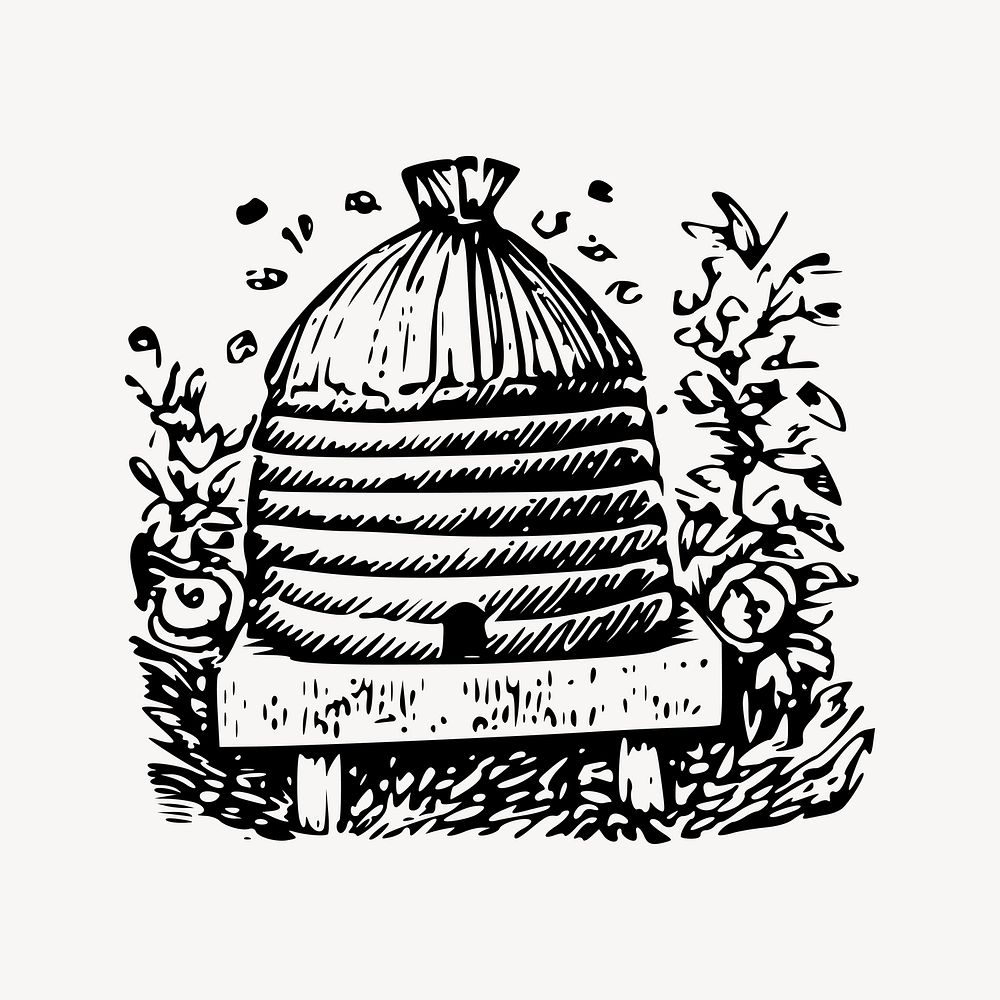 Beekeeping clipart, illustration vector. Free public domain CC0 image.