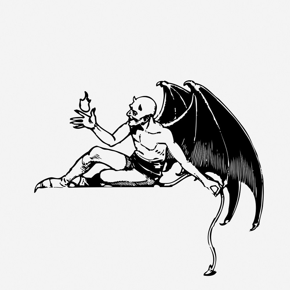 Satan illustration. Free public domain CC0 image.