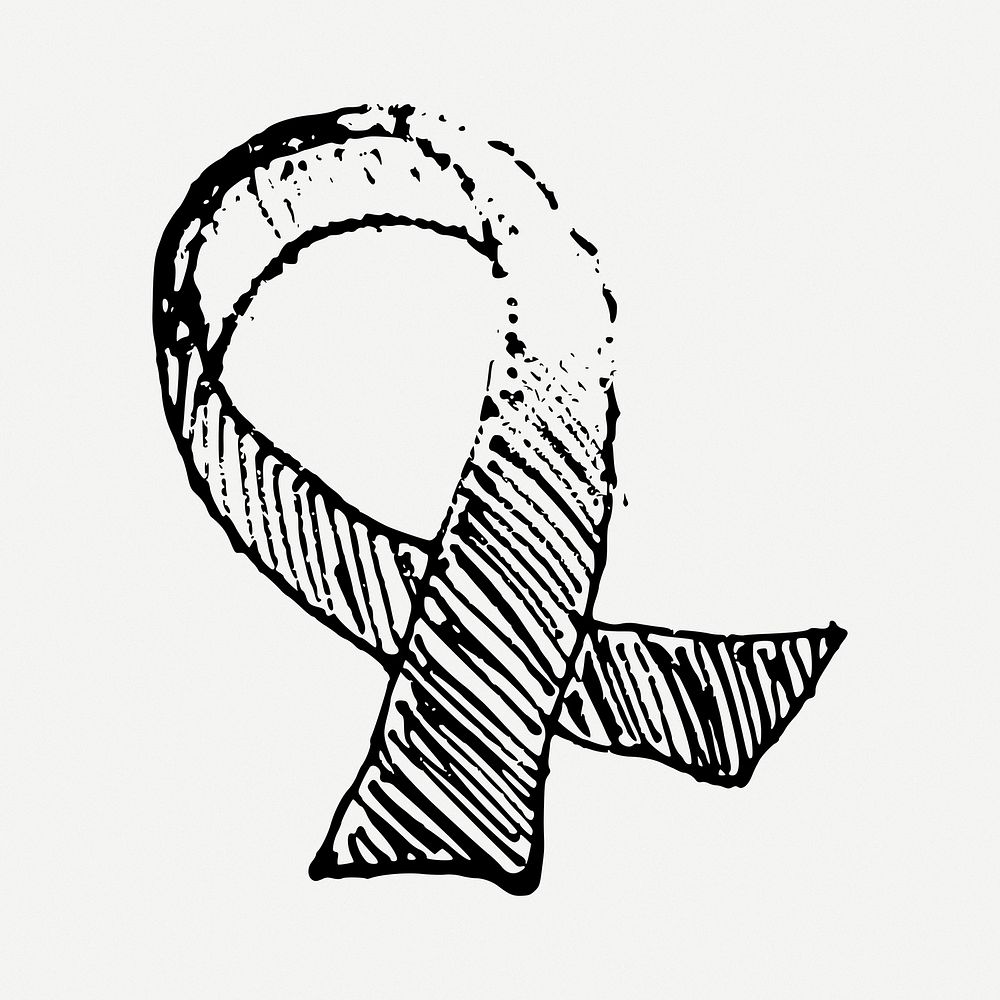 Awareness ribbon clipart, illustration psd. Free public domain CC0 image.