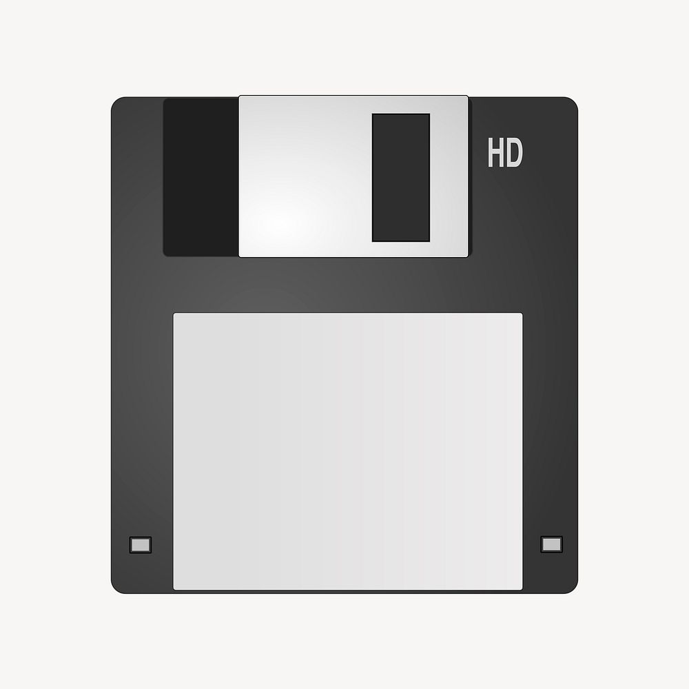 Floppy disk clipart, illustration vector. Free public domain CC0 image.