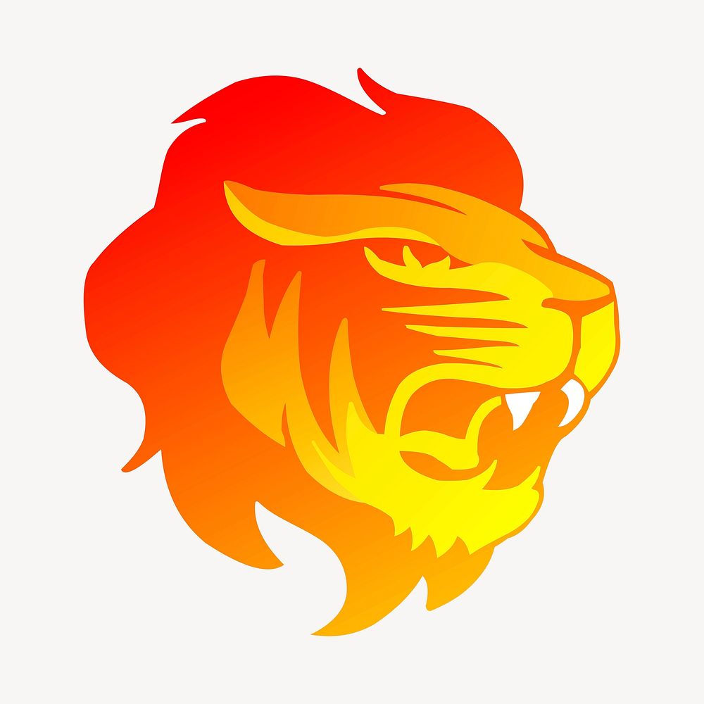 Lion head collage element vector. | Free Vector - rawpixel