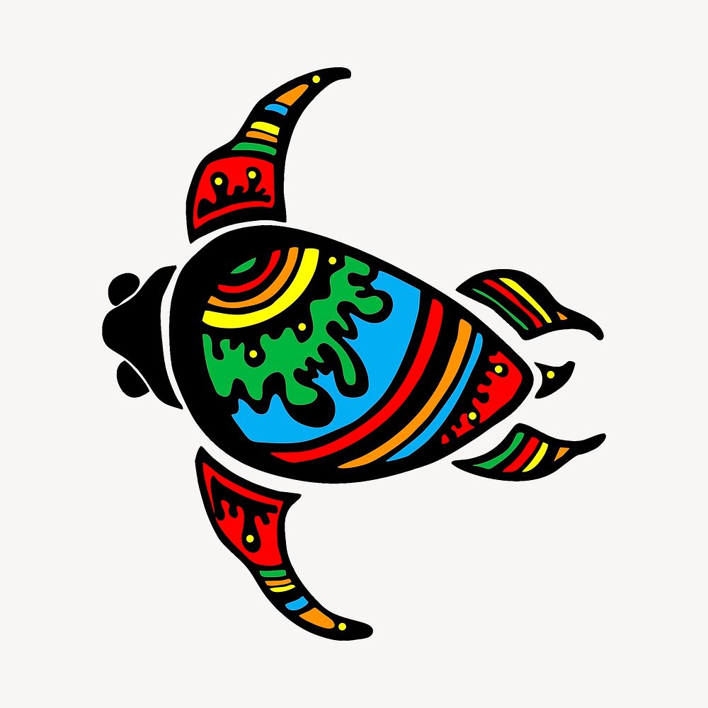Sea turtle clipart, illustration psd. Free public domain CC0 image.