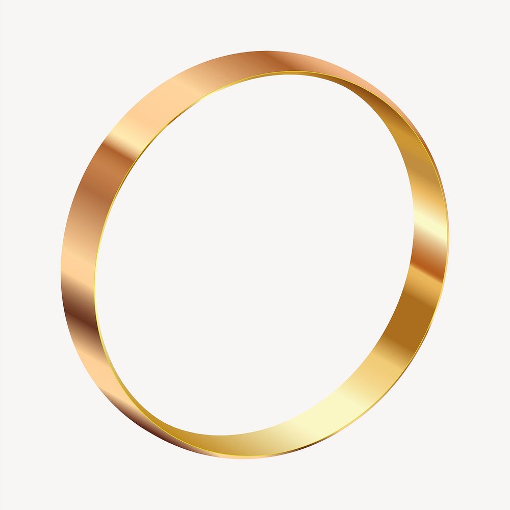 Golden ring clipart, illustration psd. Free public domain CC0 image.