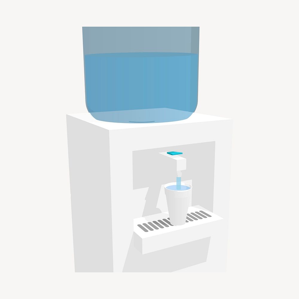 Water dispenser clipart, illustration vector. Free public domain CC0 image.