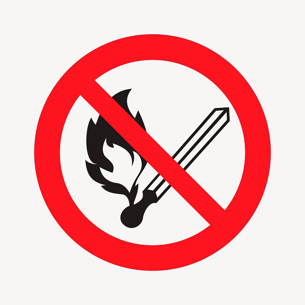 No fire clipart, illustration vector. Free public domain CC0 image.
