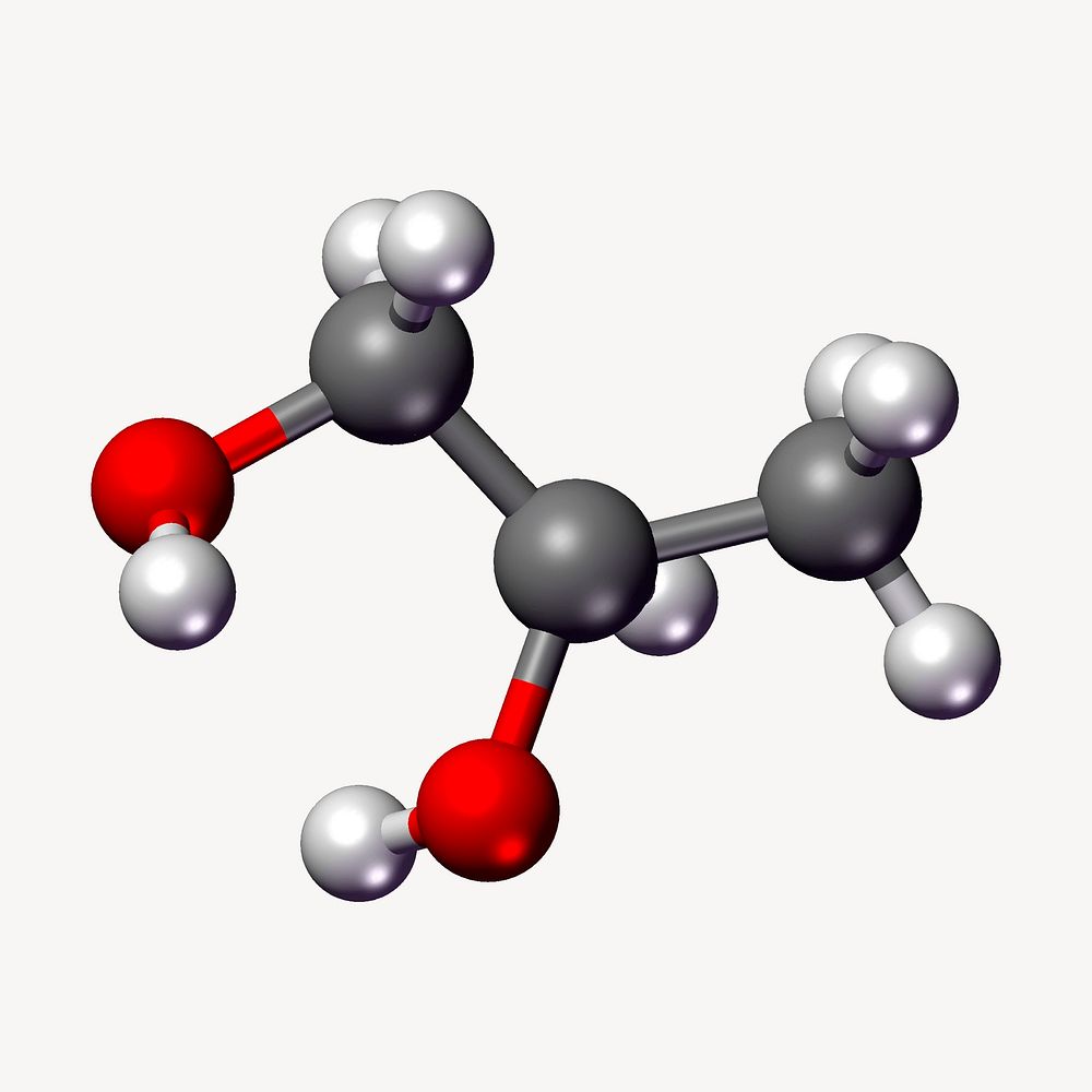 Molecules model clipart, illustration vector. Free public domain CC0 image.