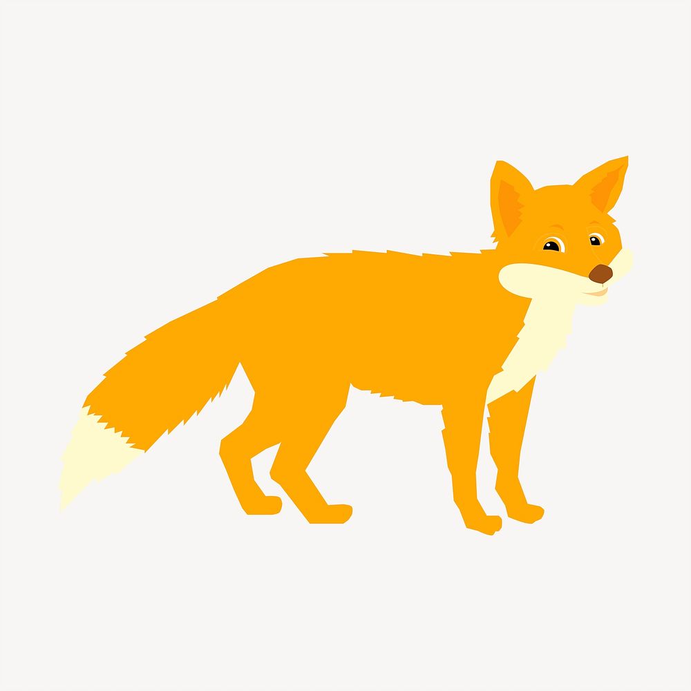 Fox illustration. Free public domain CC0 image.