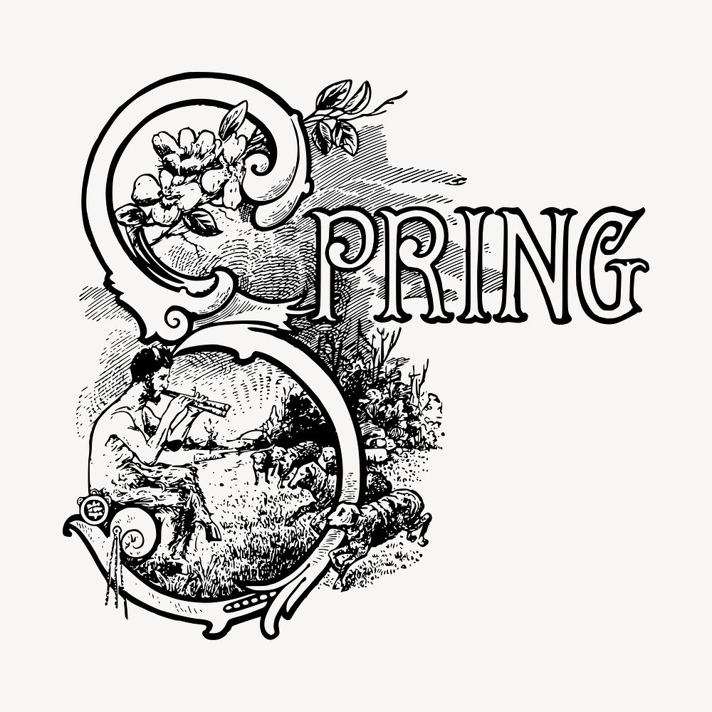 Spring clipart vector. Free public domain CC0 image.