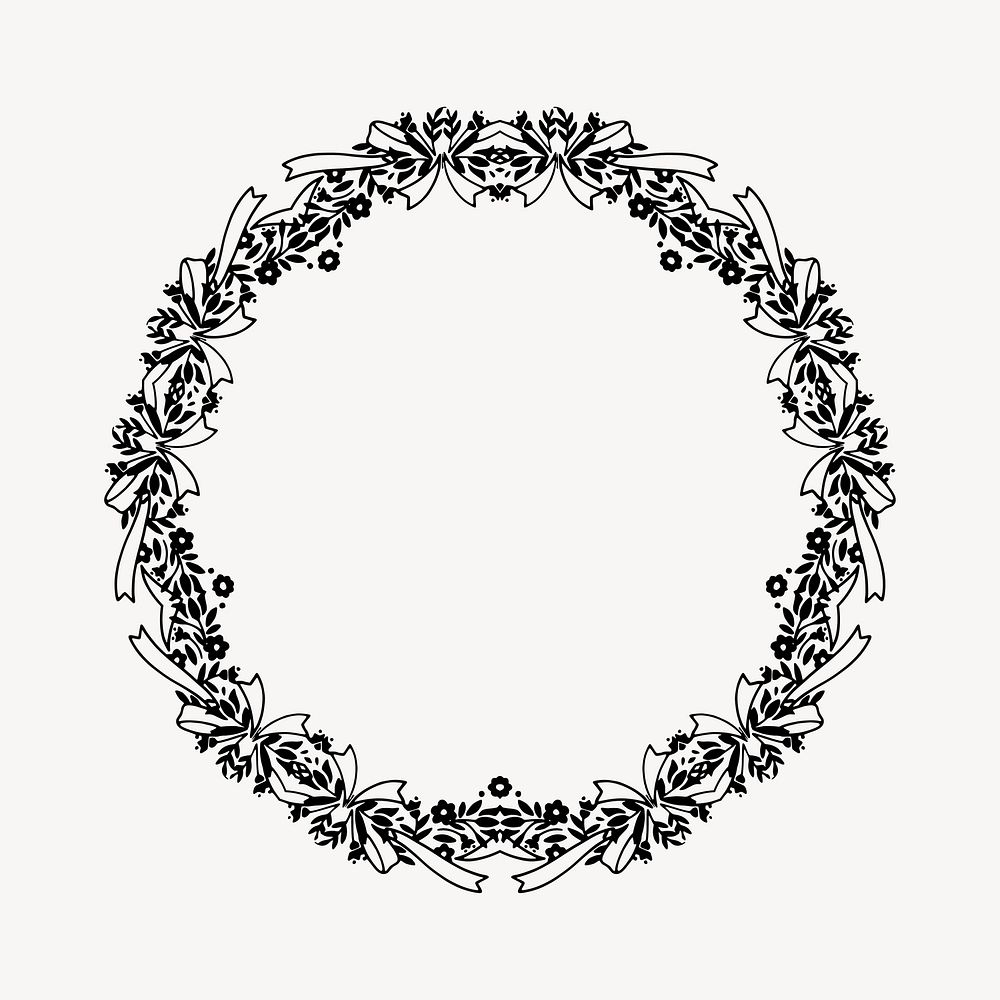 Decorative circle clipart, illustration vector. Free public domain CC0 image.