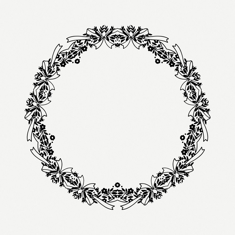 Decorative circle clipart, illustration psd. Free public domain CC0 image.
