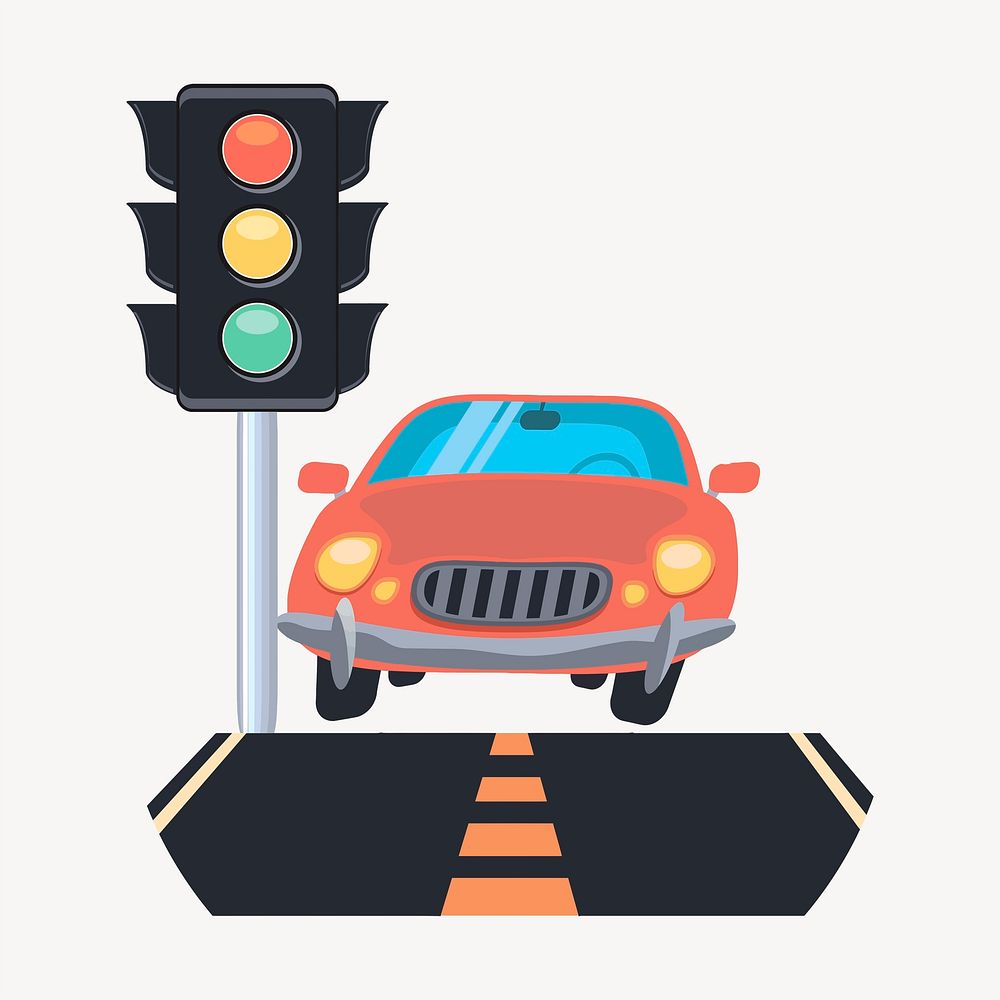Traffic clipart, illustration psd. Free public domain CC0 image.