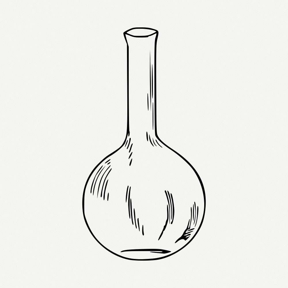 Science bottle clipart, illustration psd. Free public domain CC0 image.