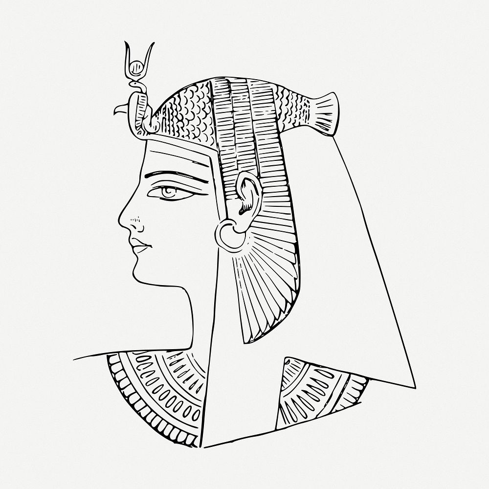 Egyptian Woman Clipart, Illustration Psd. 