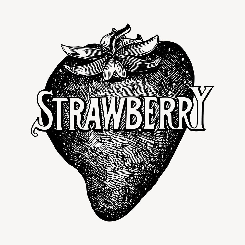 Strawberry clipart vector. Free public domain CC0 image.