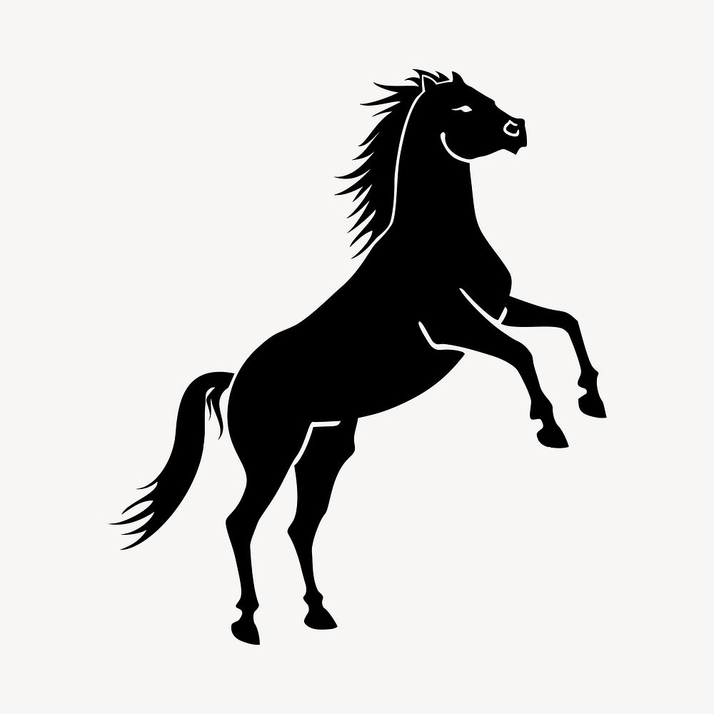 Horse illustration. Free public domain CC0 image.