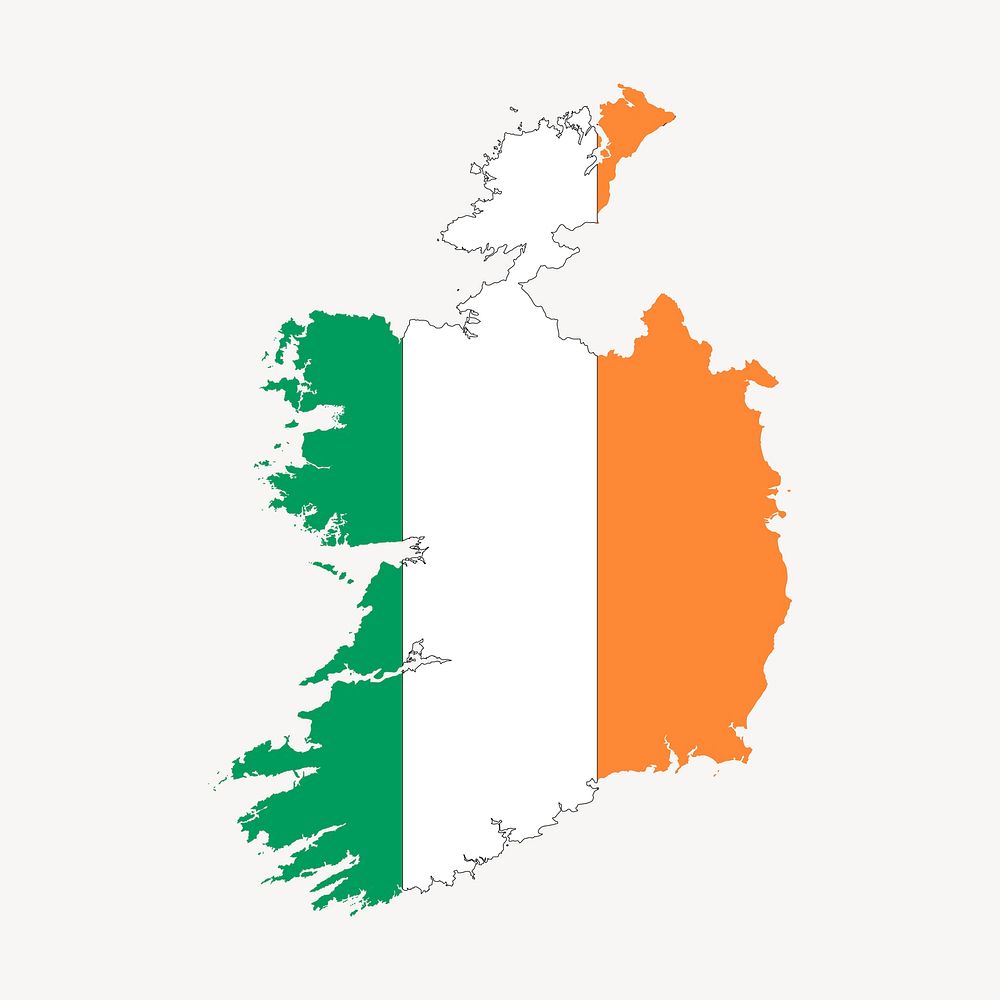 Ireland clipart, illustration vector. Free public domain CC0 image.