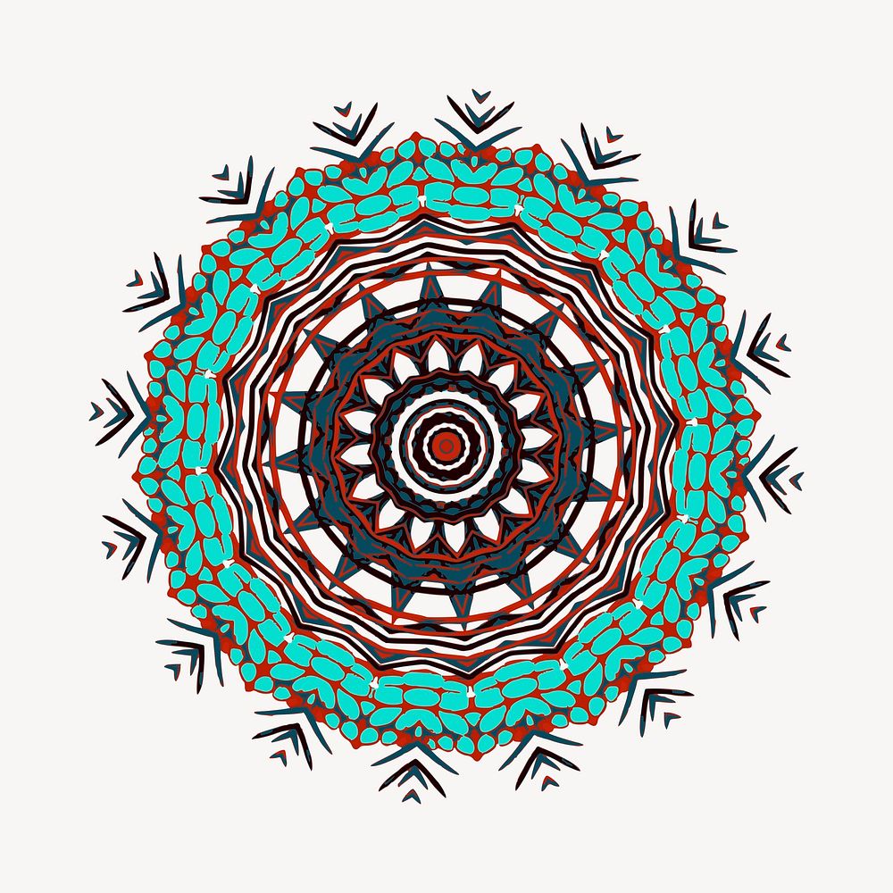 Mandala circle clipart, illustration psd. Free public domain CC0 image.