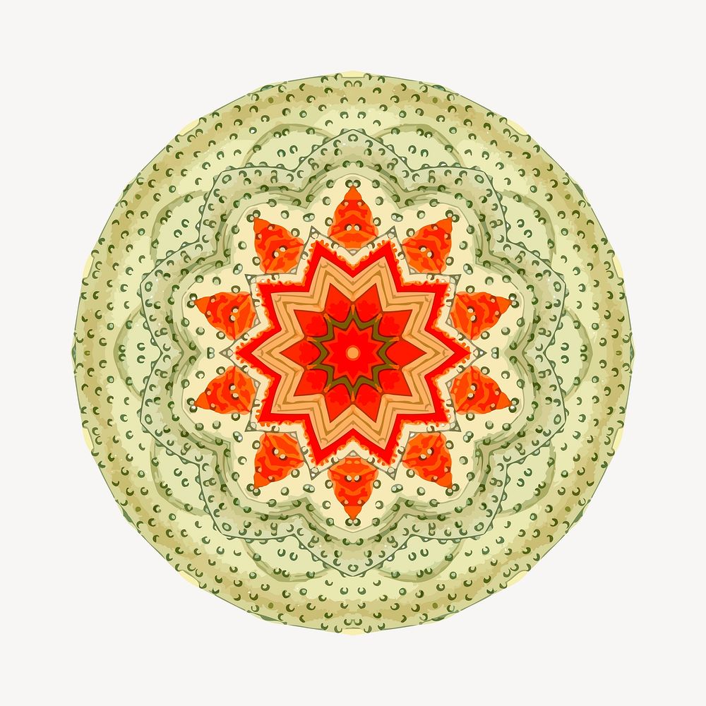 Mandala circle clipart, illustration vector. Free public domain CC0 image.
