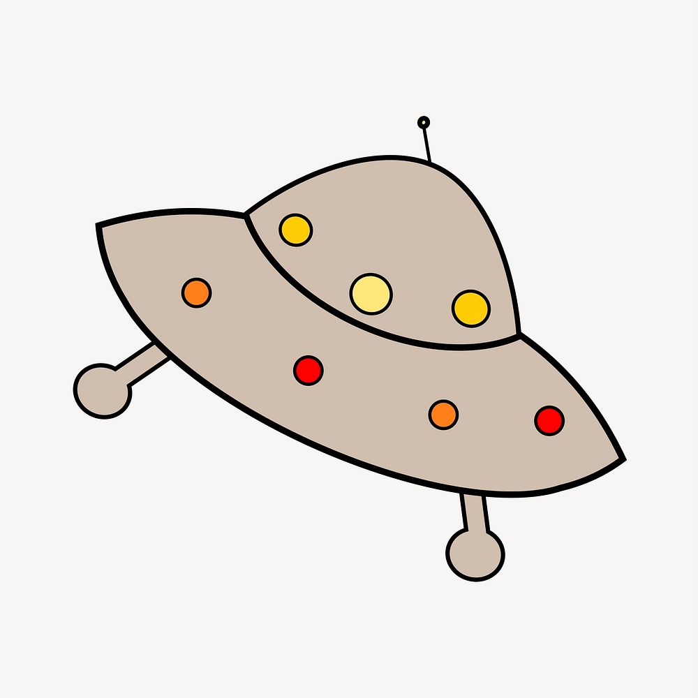 UFO illustration. Free public domain CC0 image.