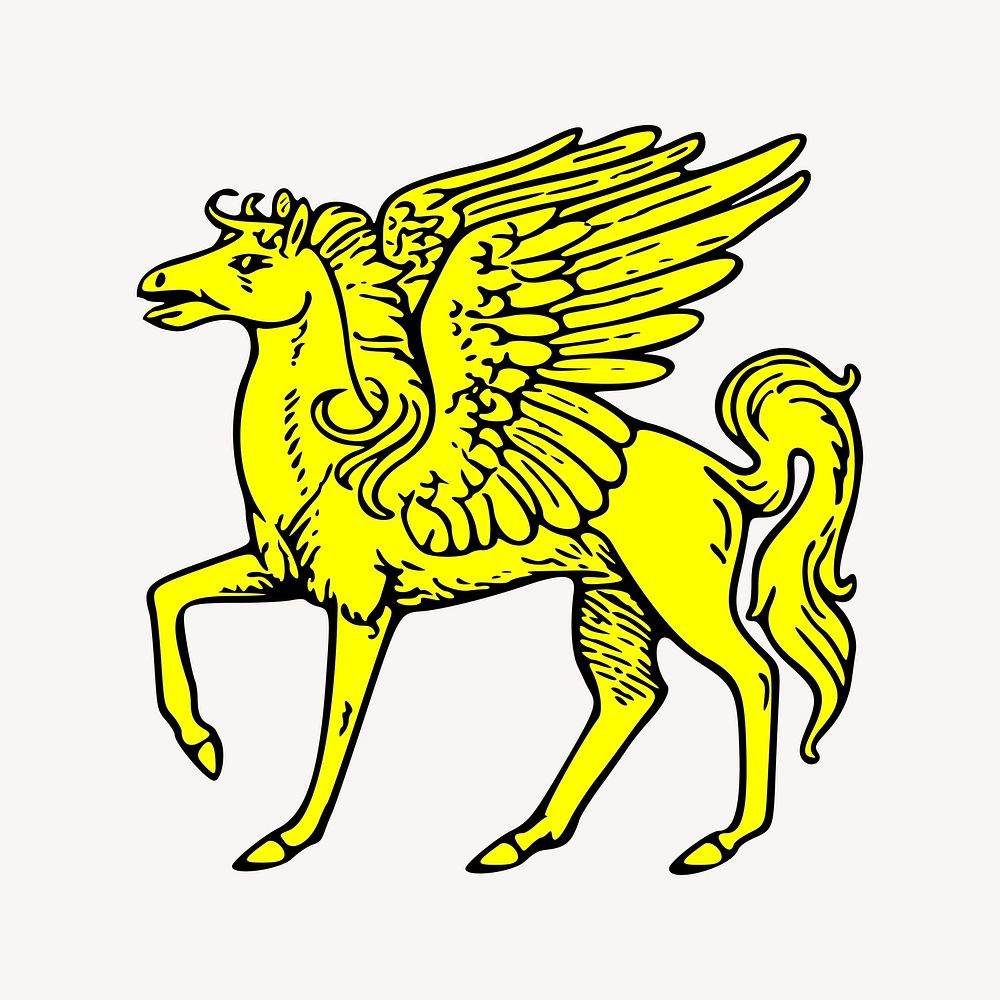 Pegasus clipart vector. Free public domain CC0 image.