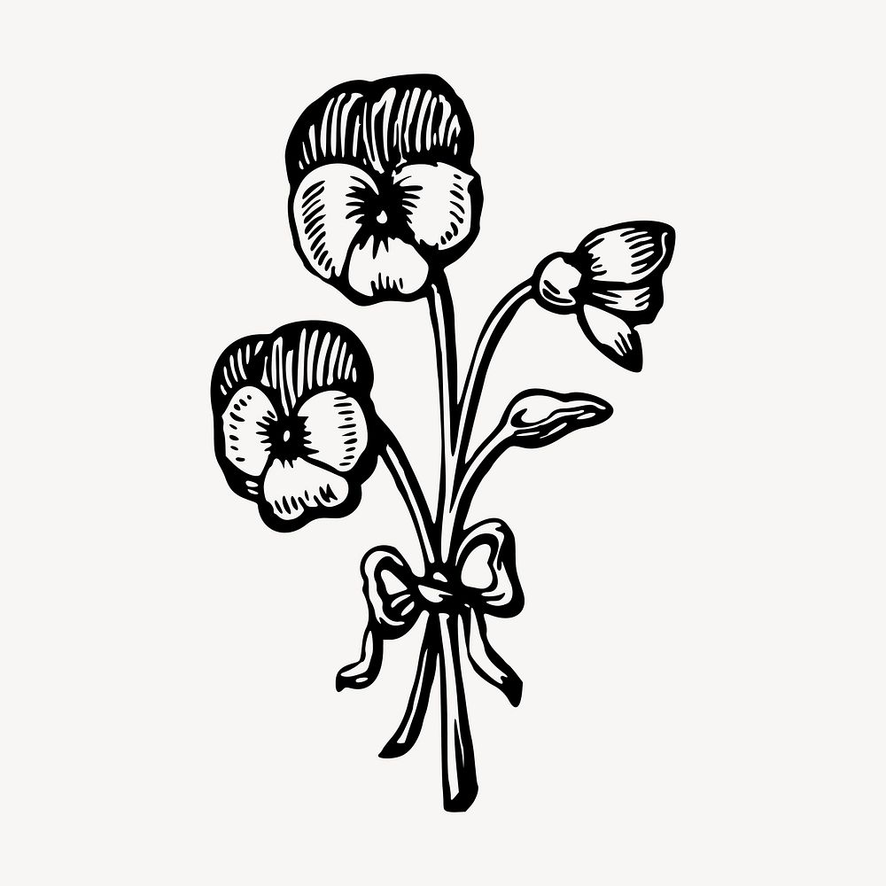 Flower clipart vector. Free public domain CC0 image.