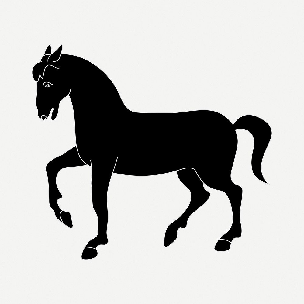 Horse clipart psd. Free public domain CC0 image.