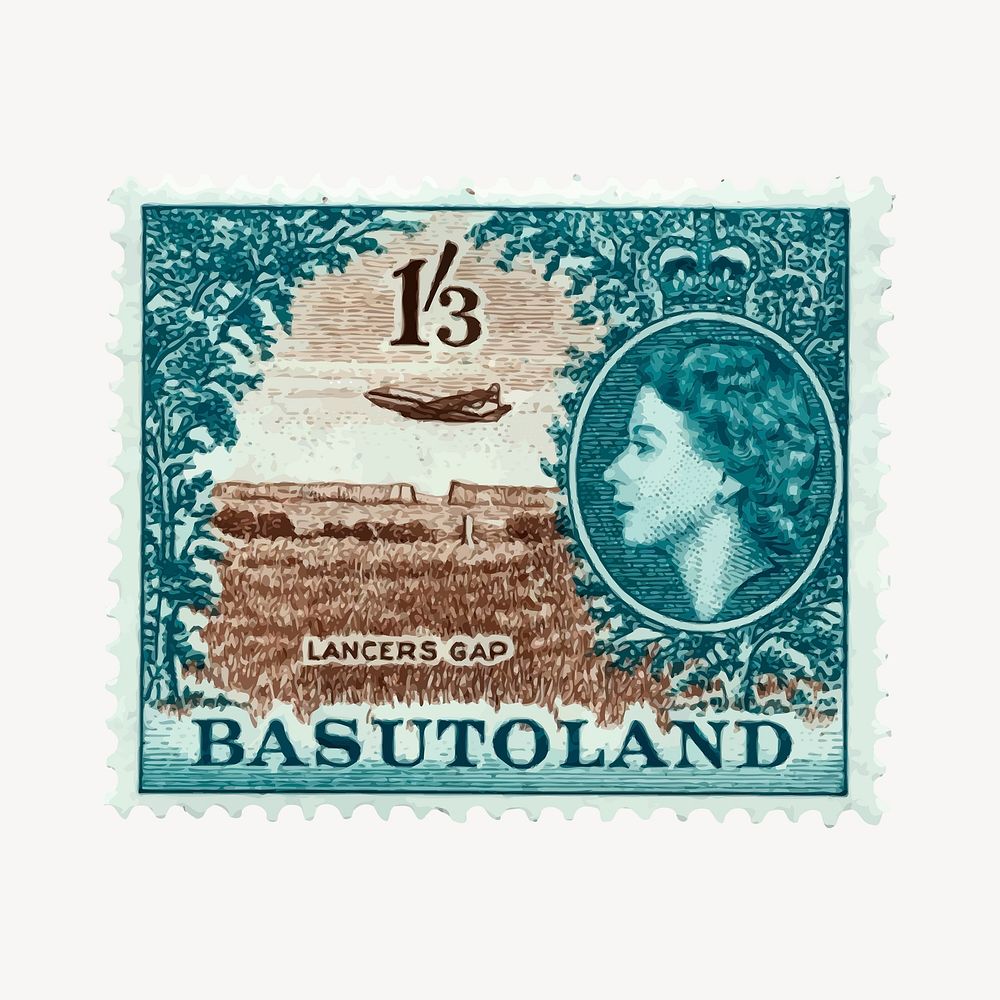 Vintage stamps clipart, illustration vector. Free public domain CC0 image.