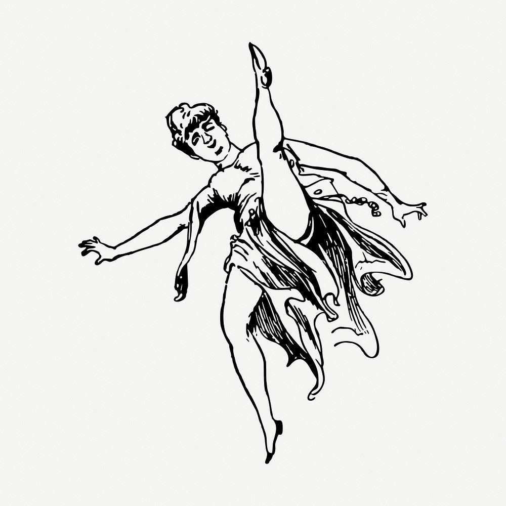 Woman dancer clipart psd. Free public domain CC0 image.