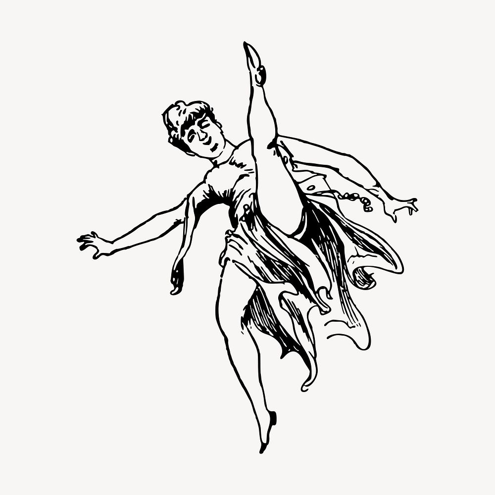 Woman dancer clipart vector. Free public domain CC0 image.