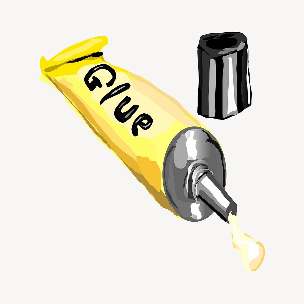 Glue illustration. Free public domain CC0 image.