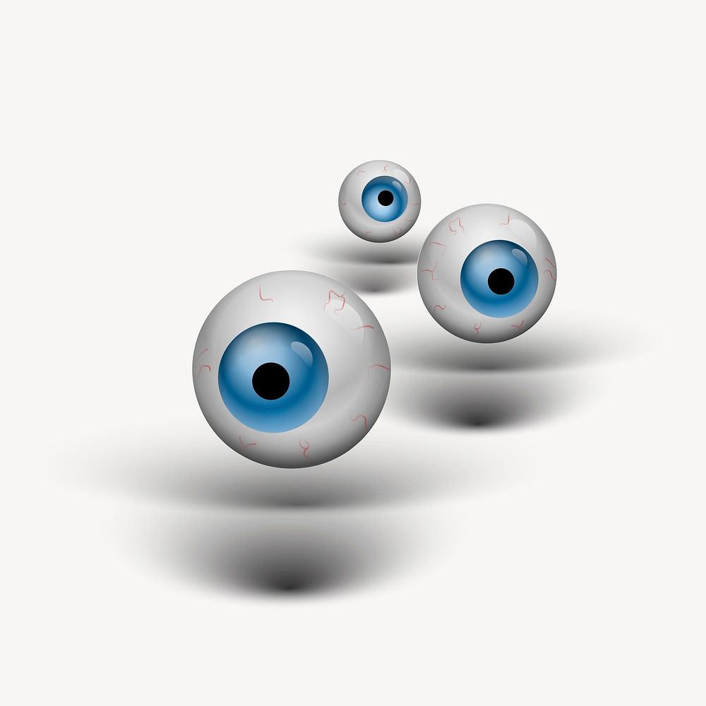 Eyeballs illustration. Free public domain CC0 image.