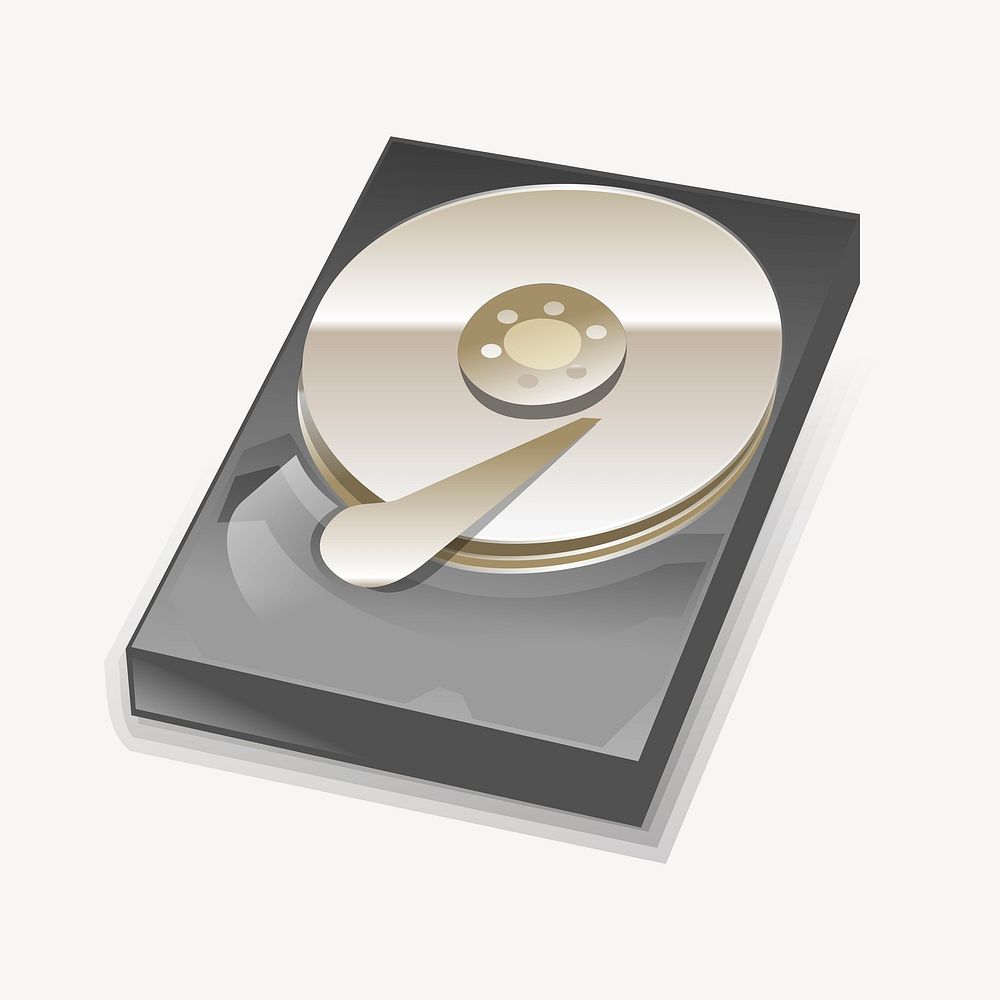 Hard disk clipart, illustration. Free public domain CC0 image.