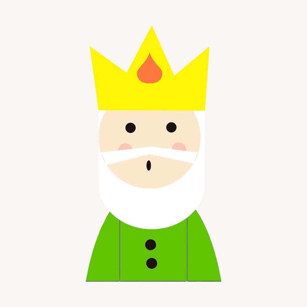 King illustration. Free public domain CC0 image.