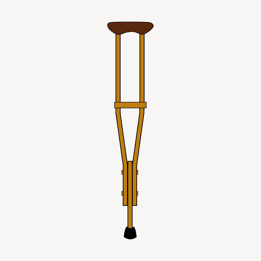 Crutches clipart, illustration psd. Free public domain CC0 image.