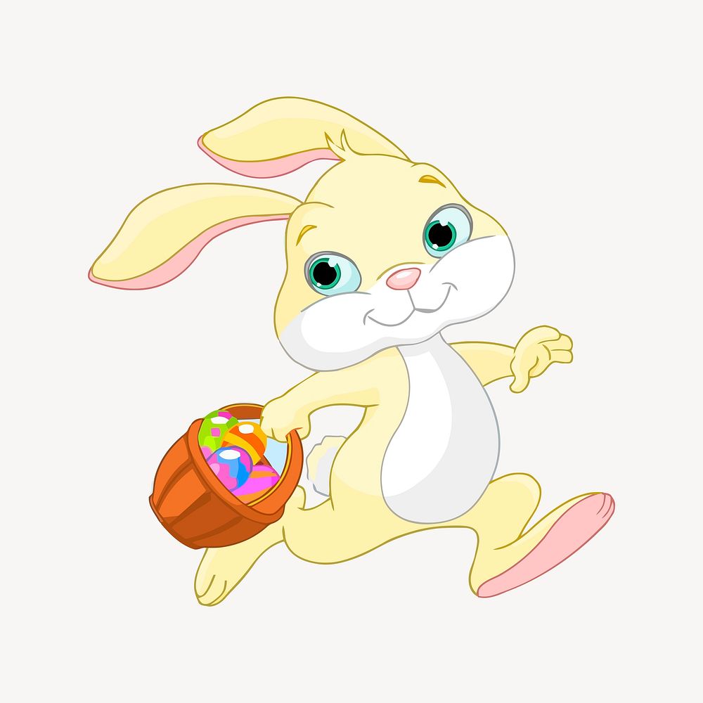 Easter rabbit clipart psd. Free public domain CC0 image.