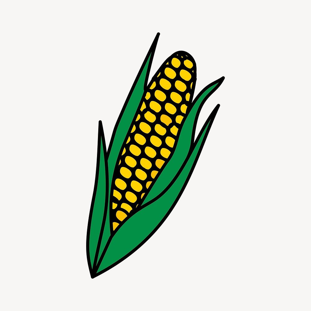 Corn clipart, illustration. Free public domain CC0 image.