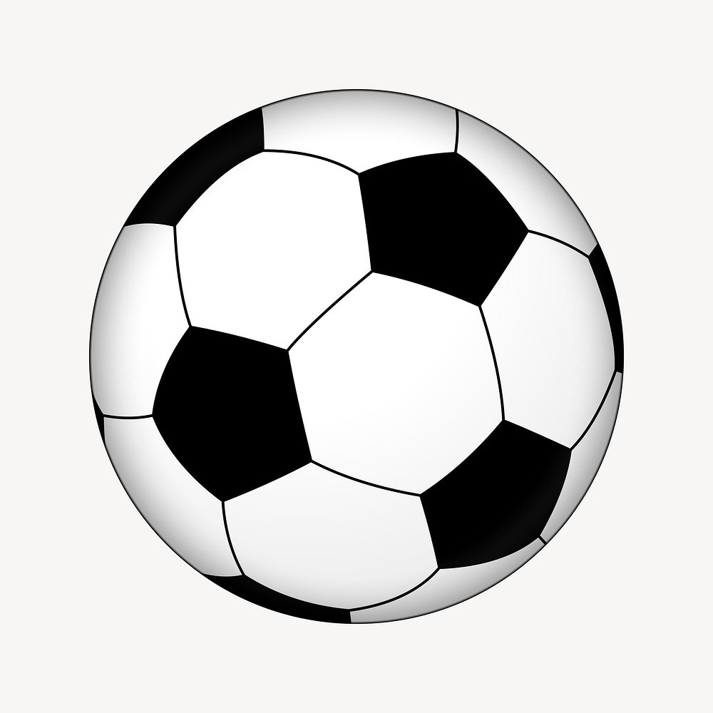 Football ball clipart, illustration vector. Free public domain CC0 image.