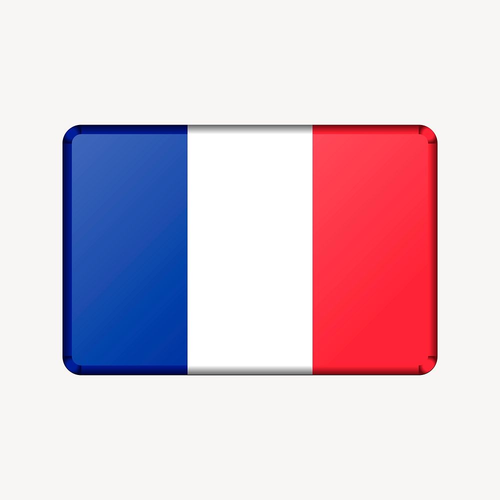 French flag clipart vector. Free public domain CC0 image.