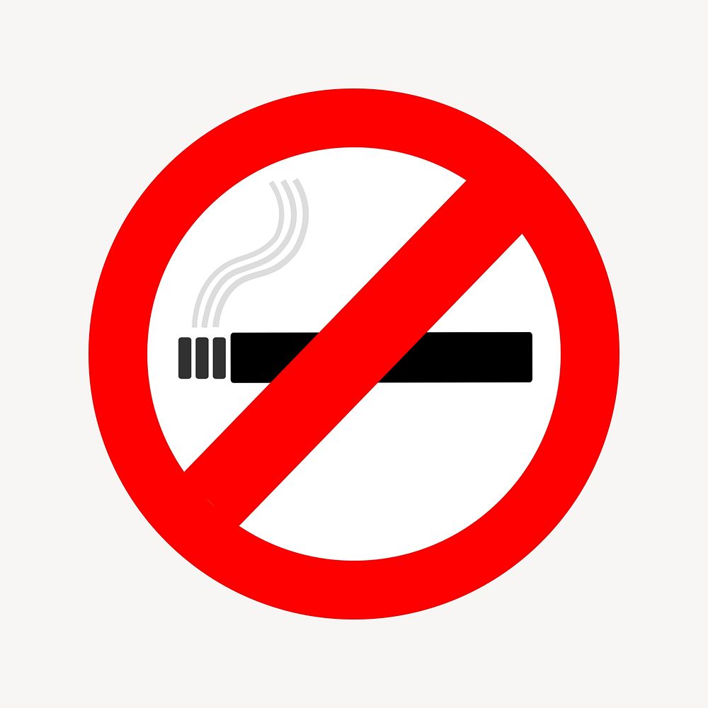 No smoking clipart, illustration psd. Free public domain CC0 image.